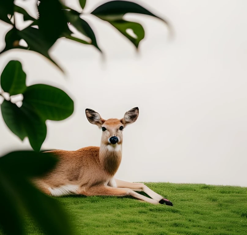 Deer Sitting In Yard - Social Hierarchy