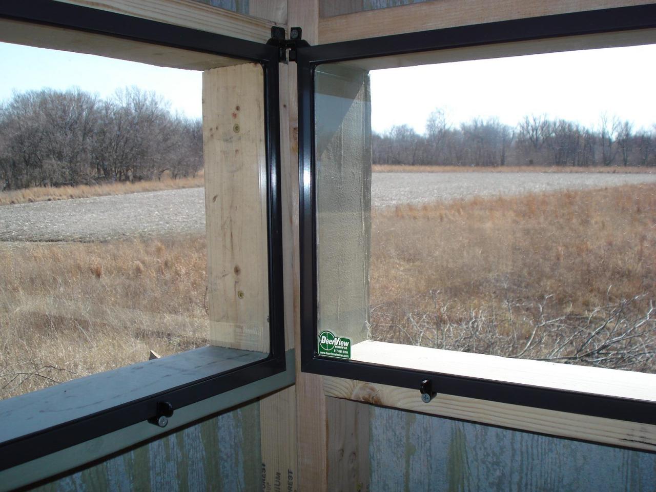 Windows for a deer blind
