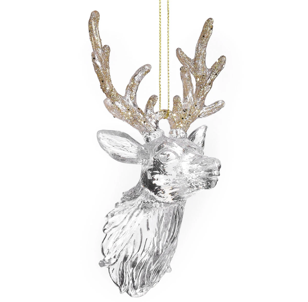 Clear deer ornaments