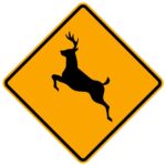 Sign deer xing crossing novelty shipping gift funny large signs x16