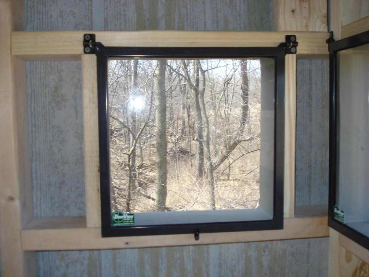 Windows for a deer blind