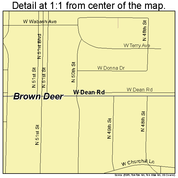 Deer brown location guide map