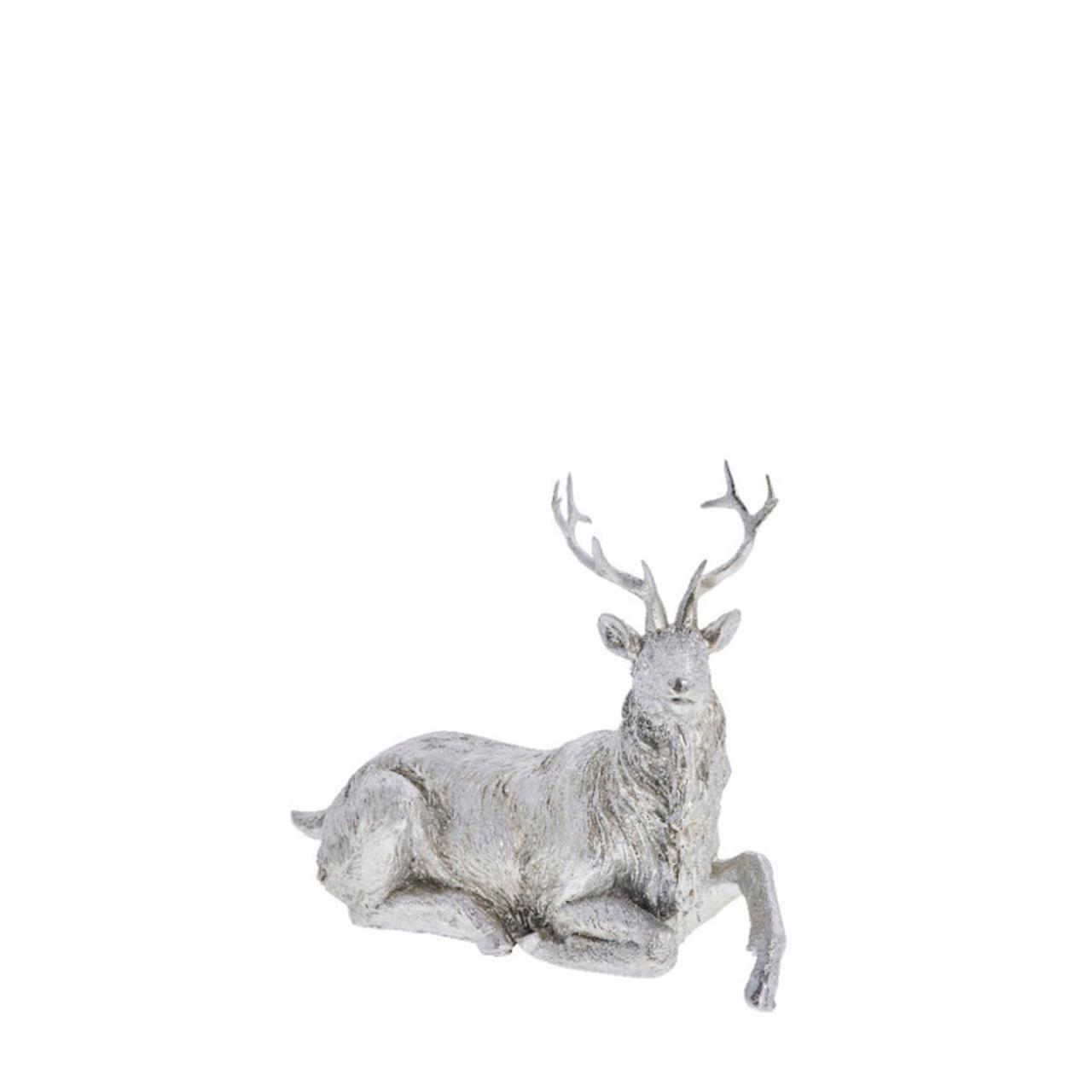 Deer head glitter silver faux taxidermy resin stag weston almost december antlers wall